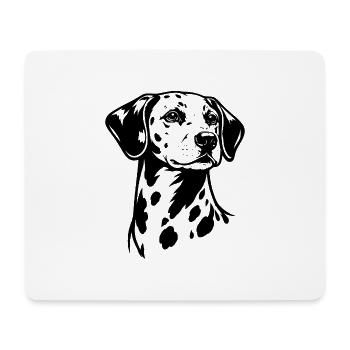 Dalmatian Portrait Black - Mouse Pad (horizontal) - white - Front
