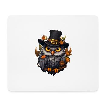 Halloween Eule - Mousepad (Querformat) - Weiß - Vorne