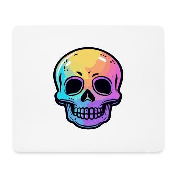 Crâne Halloween Squelette coloré - Tapis de souris (format paysage) - blanc - Devant