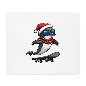 Dolphin Christmas Funny - Mouse Pad (horizontal) - white - Front