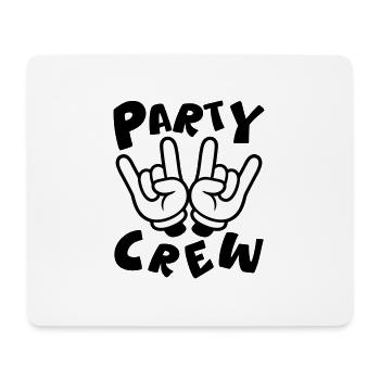 Party Crew Hand Lustig - Mousepad (Querformat) - Weiß - Vorne