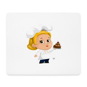 Köchin - Mousepad (Querformat) - Weiß - Vorne