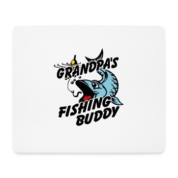 Grandpa's Fishing Buddy | Fishing with grandpa - Mouse Pad (horizontal) - white - Front