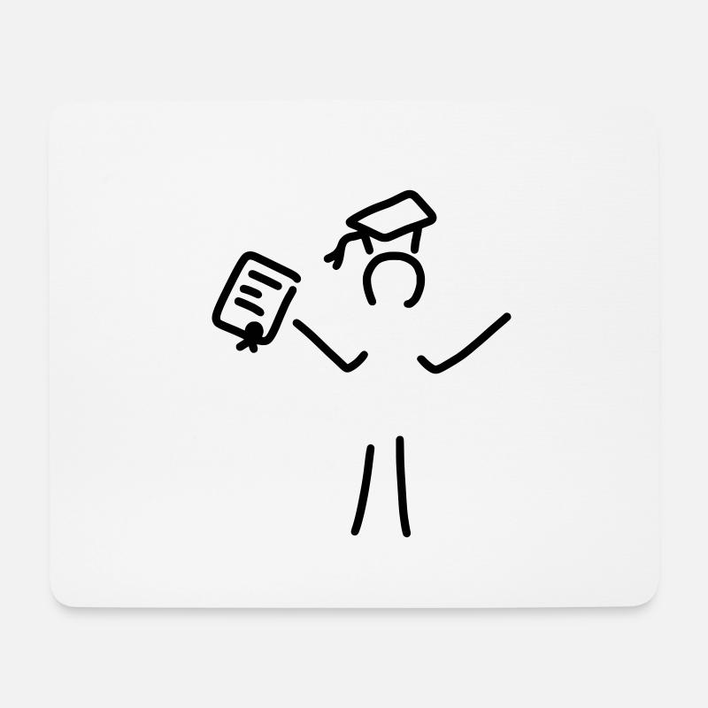 freude über doktortitel an universität - Mousepad (Querformat) - Weiß