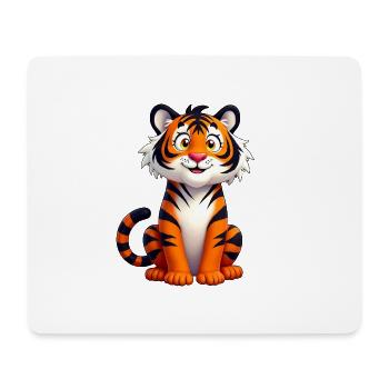 Tiger Gift Tiger Costume Cute Cool - Mouse Pad (horizontal) - white - Front