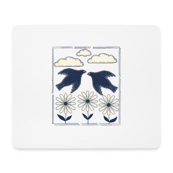 Night Bird Print - Mouse Pad (horizontal) - white - Front