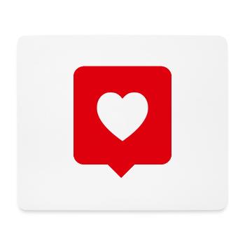 LIKE ME - heart love - Mouse Pad (horizontal) - white - Front