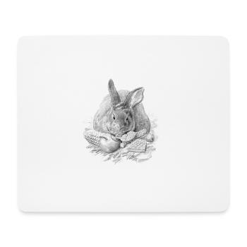Kaninchen - Mousepad (Querformat) - Weiß - Vorne