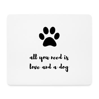 Hund, Liebe, - Mousepad (Querformat) - Weiß - Vorne