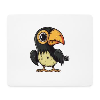 Toucan oiseau Halloween Drôle Zombie - Tapis de souris (format paysage) - blanc - Devant