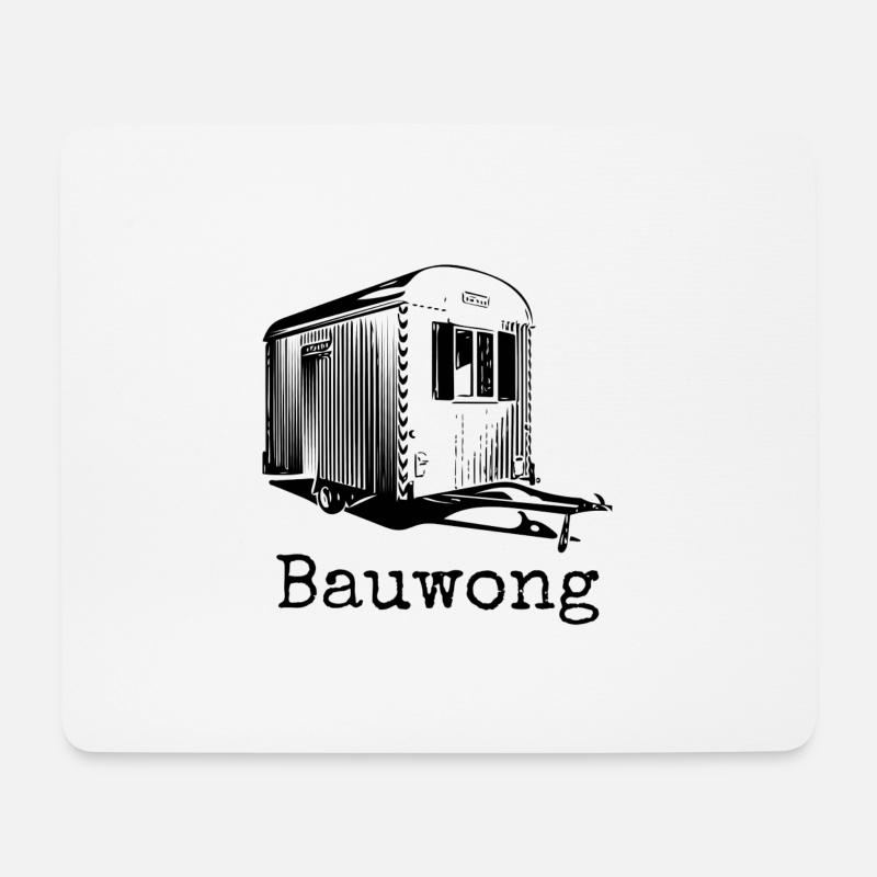 Bauwagen - Mousepad (Querformat) - Weiß