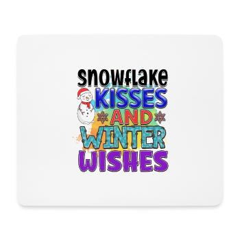 Snowflake kisses and winter wishes - Mouse Pad (horizontal) - white - Front