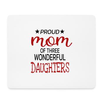 Stolze Mama Mutter Drei Töchter Geschenkidee - Mousepad (Querformat) - Weiß - Vorne