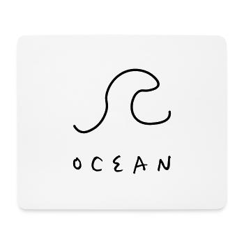 Ocean wave - Tapis de souris (format paysage) - blanc - Devant