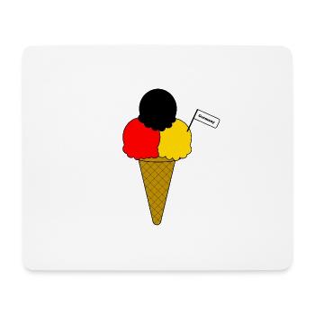 Deutschland Germany Flag Eiscreme - Mousepad (Querformat) - Weiß - Vorne