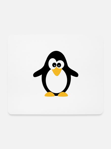 Pinguin - Mousepad (Querformat) - Weiß