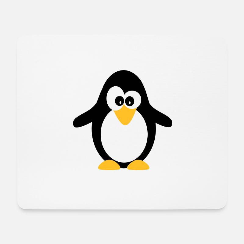 Pinguin - Mousepad (Querformat) - Weiß