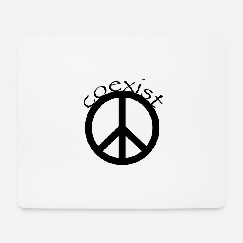 Coexist (Peace) - Mousepad (Querformat) - Weiß