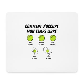 comment j'occupe mon temps libre - Tapis de souris (format paysage) - blanc - Devant