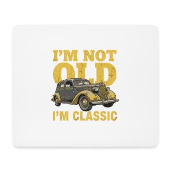 Oldtimer Classic Car Vintage Auto Lustiges Motiv - Mousepad (Querformat) - Weiß - Vorne