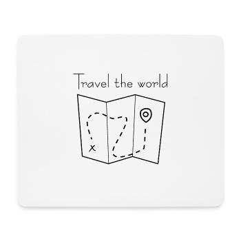 Voyage le monde - Tapis de souris (format paysage) - blanc - Devant