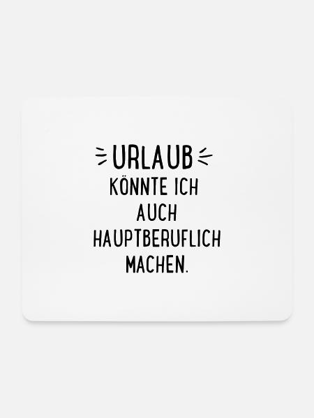 Urlaub - Mousepad (Querformat) - Weiß