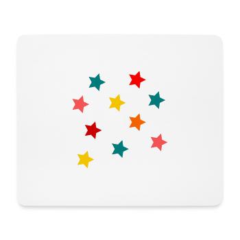 STAR. STAR. STERNE. PARTY. JAHRESTAG. WEIHNACHTEN - Mousepad (Querformat) - Weiß - Vorne