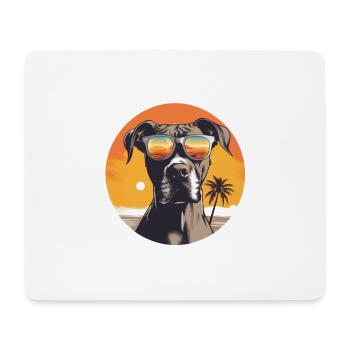 Boxeur - Tapis de souris (format paysage) - blanc - Devant