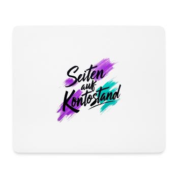 Seiten auf Kontostand - Mousepad (Querformat) - Weiß - Vorne