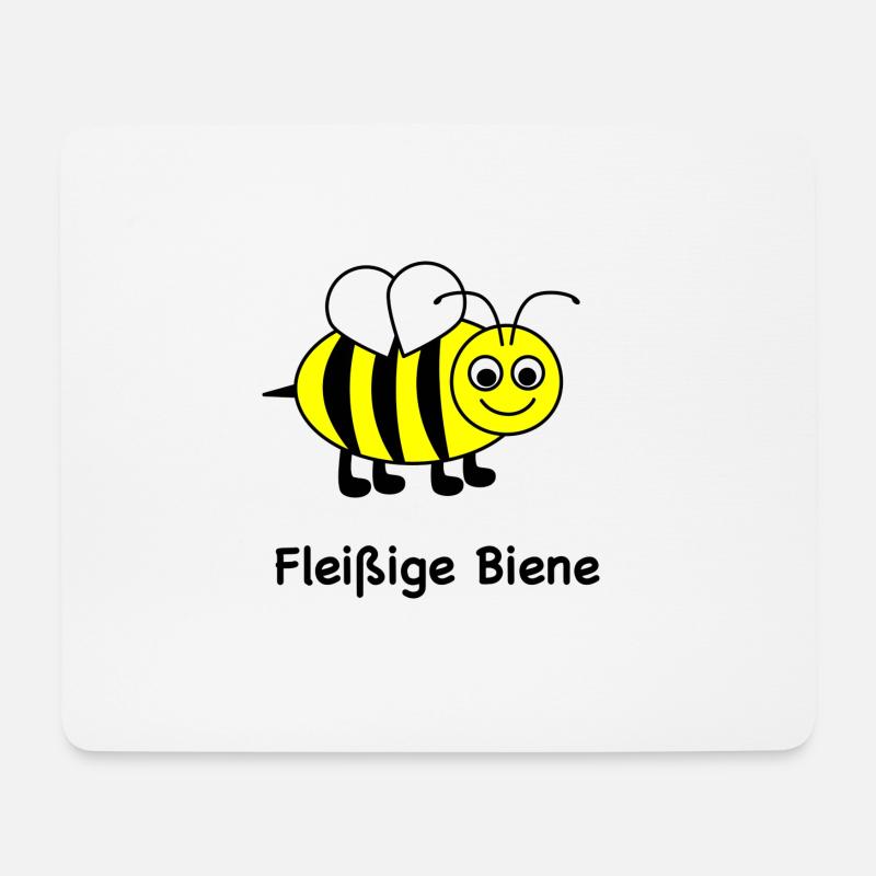 Fleissige Biene - Mousepad (Querformat) - Weiß