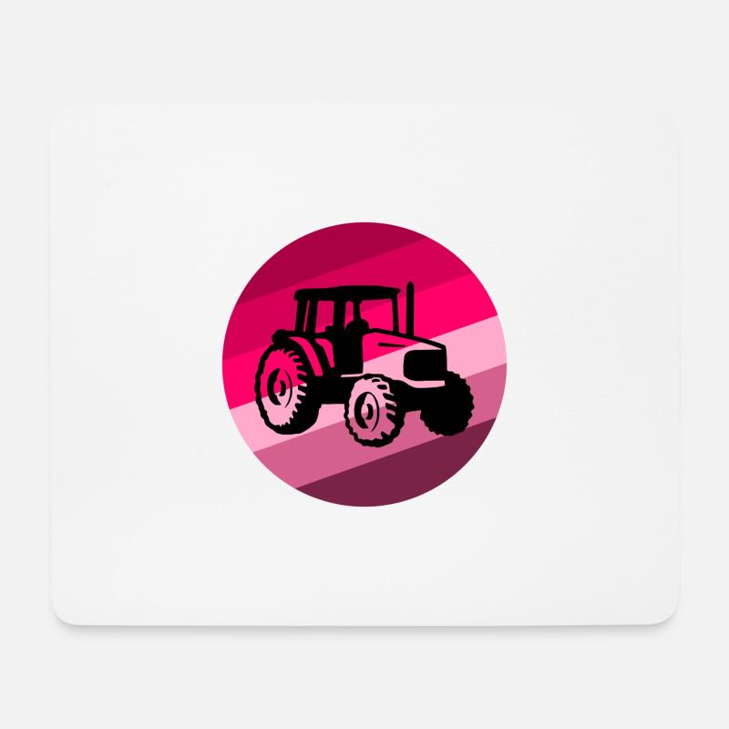 Traktor - Mousepad (Querformat) - Weiß