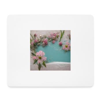 Fleurs dans la baignoire Pink Beautiful III - Tapis de souris (format paysage) - blanc - Devant