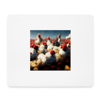 Abstrait Chicken Fantasy IV - Tapis de souris (format paysage) - blanc - Devant