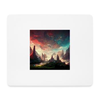 Paysage de style LoL - Tapis de souris (format paysage) - blanc - Devant