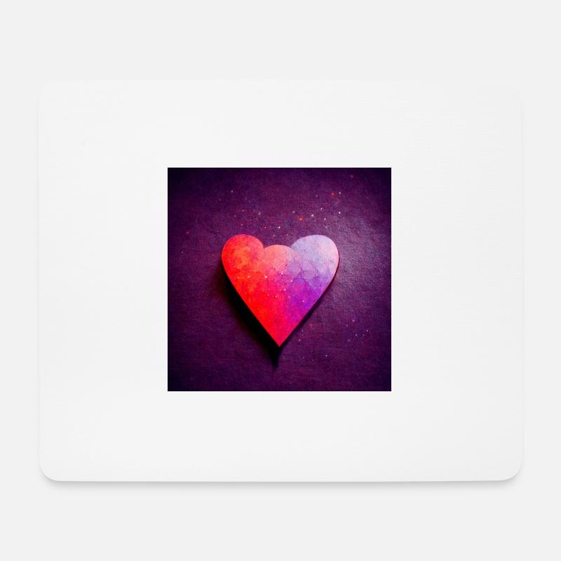 Herz Abstrakt Fotorealistisch VIII - Mousepad (Querformat) - Weiß