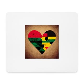 She is in love with a Rastaman AI painting - Mousepad (Querformat) - Weiß - Vorne