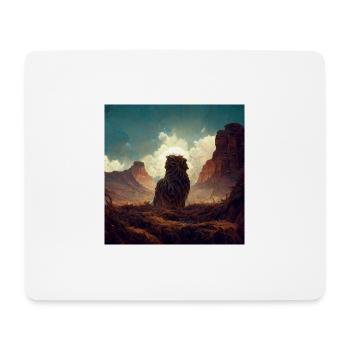 ron comme un lion dans - Tapis de souris (format paysage) - blanc - Devant