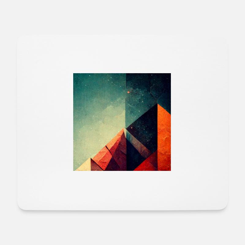 Pyramiden im Kosmos - Mousepad (Querformat) - Weiß