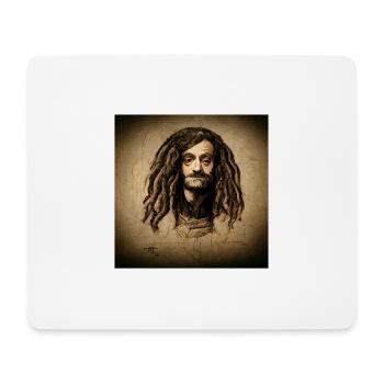Style Rastaman Da Vinci - Tapis de souris (format paysage) - blanc - Devant
