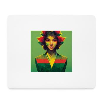 Ganja Girl Painting - Mouse Pad (horizontal) - white - Front