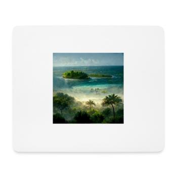 Peinture Future Paradise Island - Tapis de souris (format paysage) - blanc - Devant