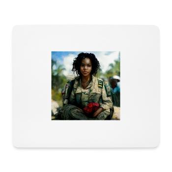 Schöne US Army Combat Medical Painting - Mousepad (Querformat) - Weiß - Vorne