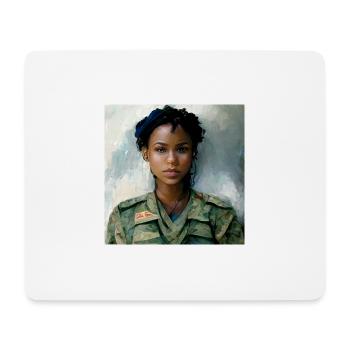 Schöne US Army Combat Medical Painting - Mousepad (Querformat) - Weiß - Vorne