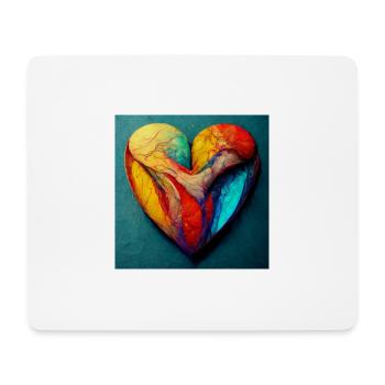 Herz Love Abstract Collection 11 - Mousepad (Querformat) - Weiß - Vorne