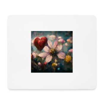Herz Love Abstract Collection 5 - Mousepad (Querformat) - Weiß - Vorne
