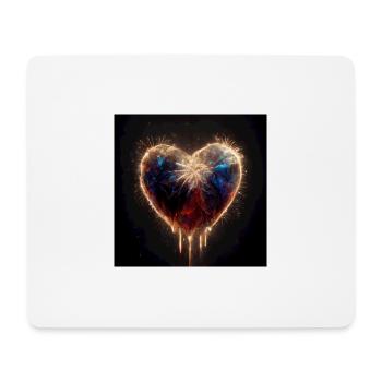 Herz Love Abstract Collection 21 - Mousepad (Querformat) - Weiß - Vorne