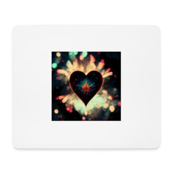 Herz Love Abstract Collection 24 - Mousepad (Querformat) - Weiß - Vorne