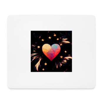 Herz Love Abstract Collection 27 - Mousepad (Querformat) - Weiß - Vorne