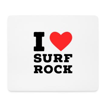 Ich liebe Surf Rock - Mousepad (Querformat) - Weiß - Vorne