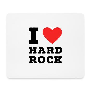 J’aime le hard rock - Tapis de souris (format paysage) - blanc - Devant
